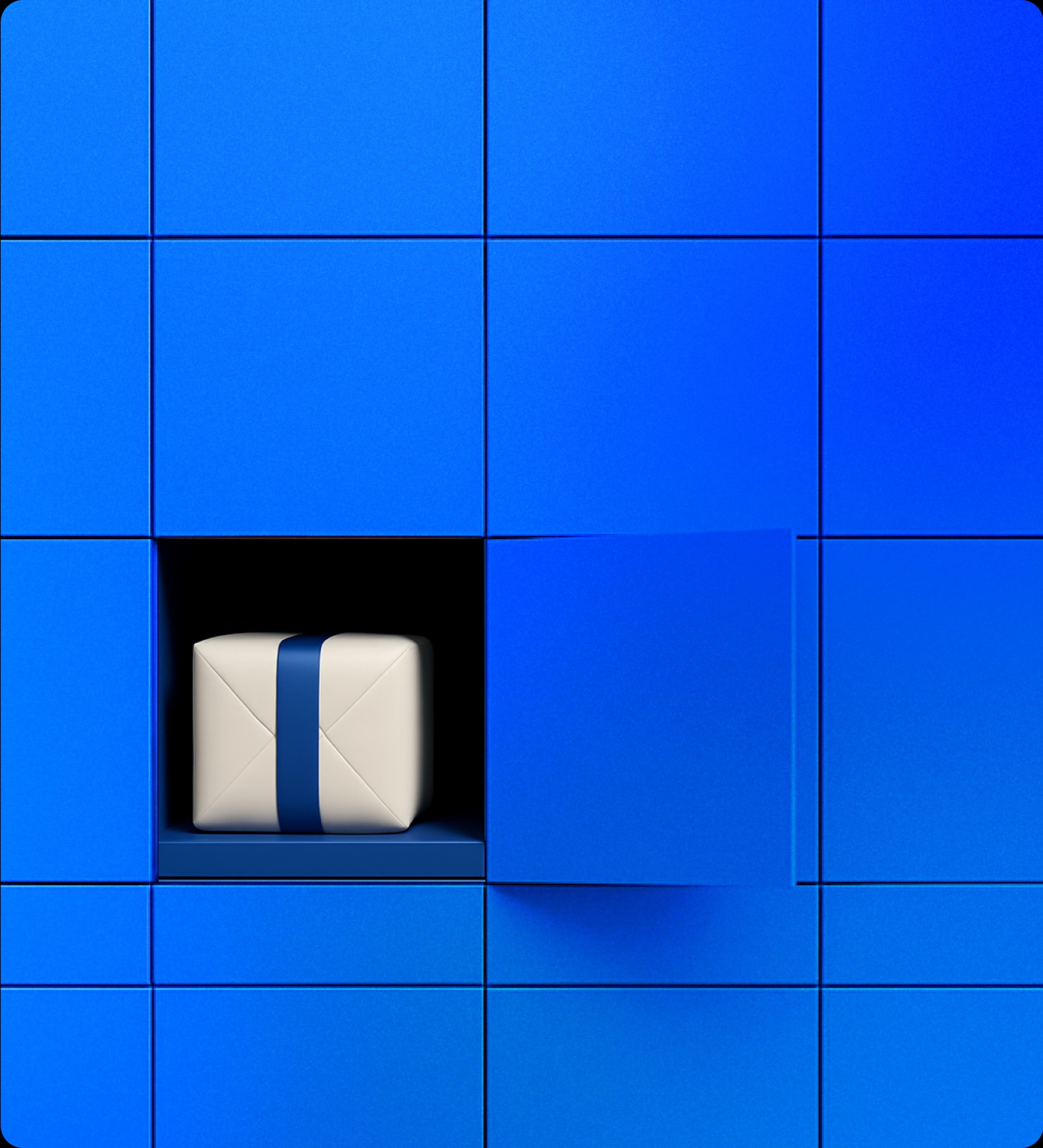 A GLS DPD locker with packages and parcels